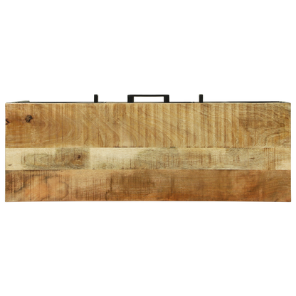 vidaXL Konsolentisch mit Tür Braun 100 x 35 x 70 cm massives Mangoholz