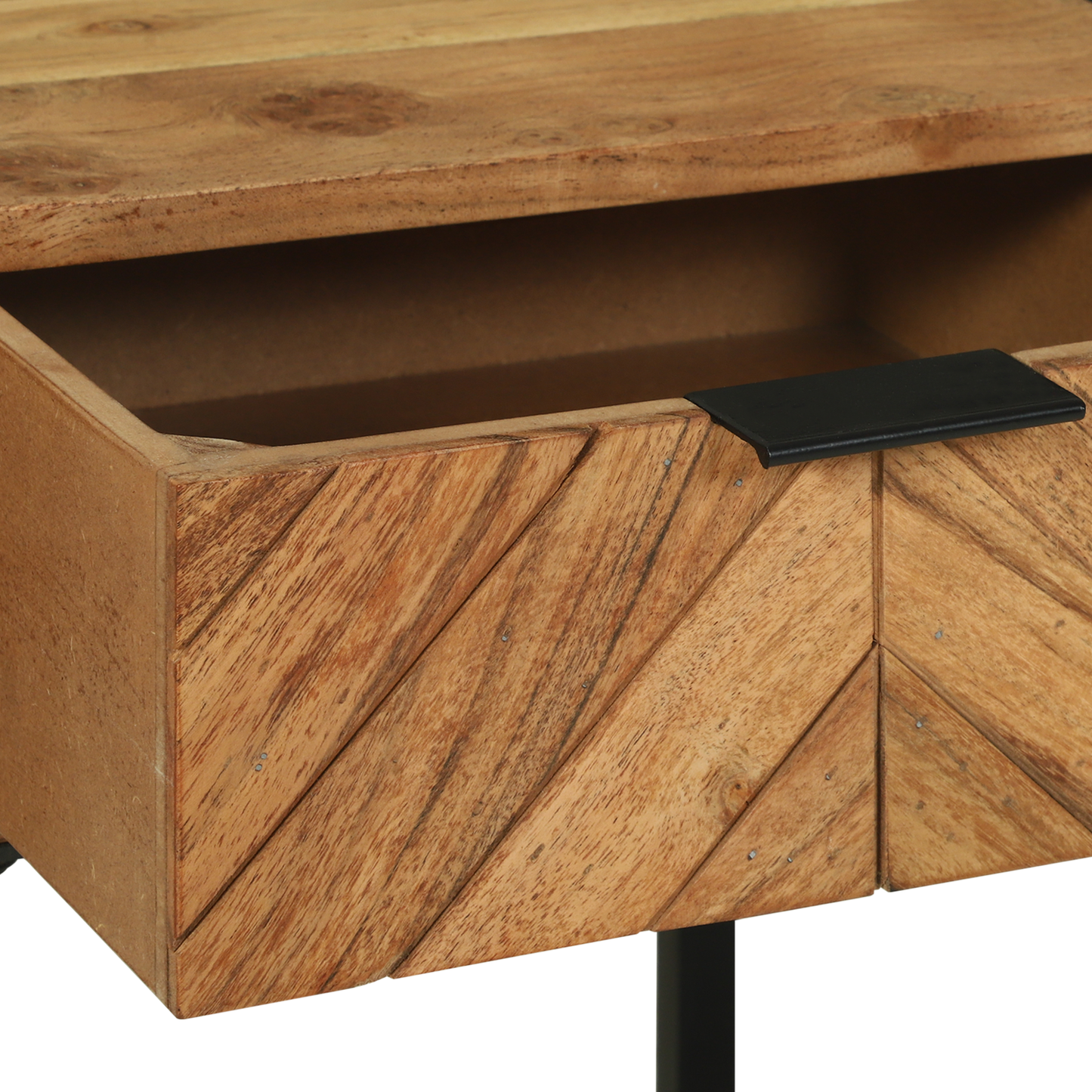 vidaXL Nachttisch Braun 40 x 35 x 50 cm Massivholz Akazie und Metall