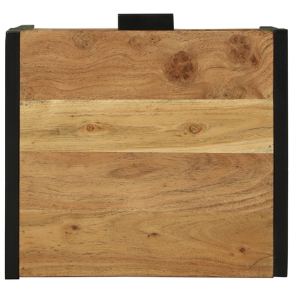 vidaXL Nachttisch Braun 40 x 35 x 50 cm Massivholz Akazie und Metall