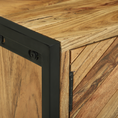 vidaXL TV-Schränk Braun 110 x 30 x 50 cm Massivholz Akazie