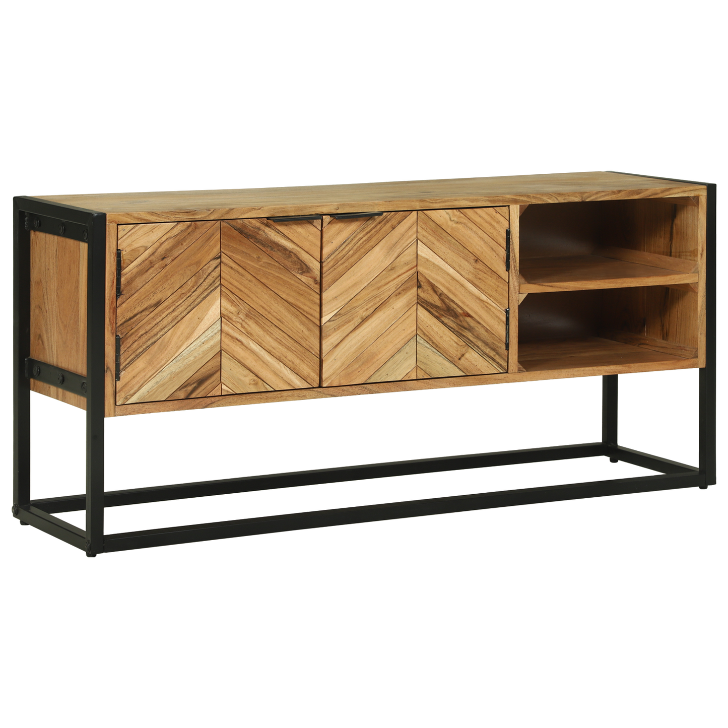 vidaXL TV-Schränk Braun 110 x 30 x 50 cm Massivholz Akazie