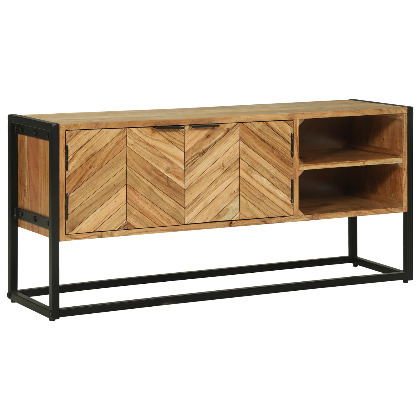 vidaXL TV-Schränk Braun 110 x 30 x 50 cm Massivholz Akazie