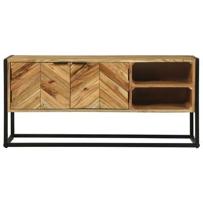 vidaXL TV-Schränk Braun 110 x 30 x 50 cm Massivholz Akazie