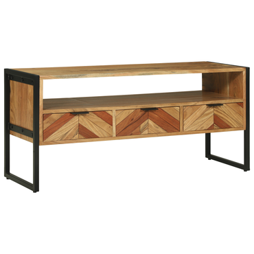 vidaXL Meuble TV marron 100 x 35 x 50 cm Bois d'acacia massif
