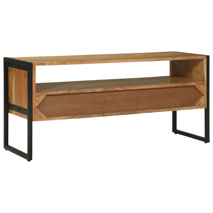 vidaXL Meuble TV marron 100 x 35 x 50 cm Bois d'acacia massif