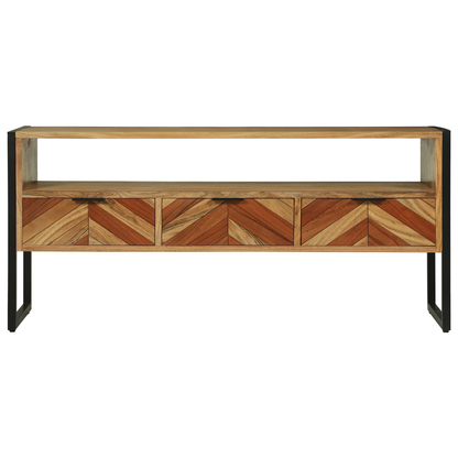 vidaXL Meuble TV marron 100 x 35 x 50 cm Bois d'acacia massif