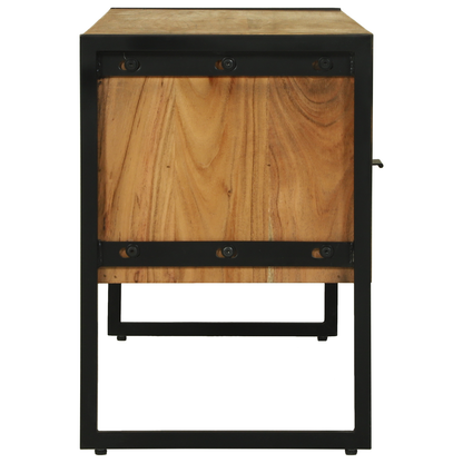 vidaXL Meuble TV marron 100 x 35 x 50 cm Bois d'acacia massif