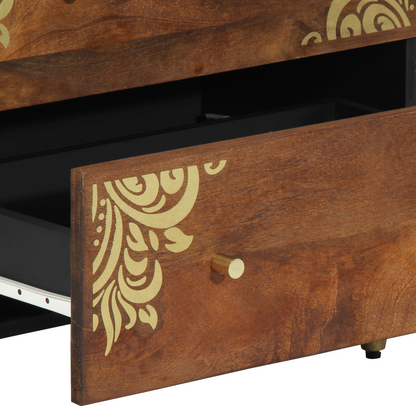 vidaXL Sideboard Braun 60 x 33 x 75 cm Massivholz Mango