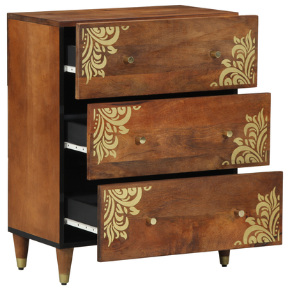 vidaXL Sideboard Braun 60 x 33 x 75 cm Massivholz Mango