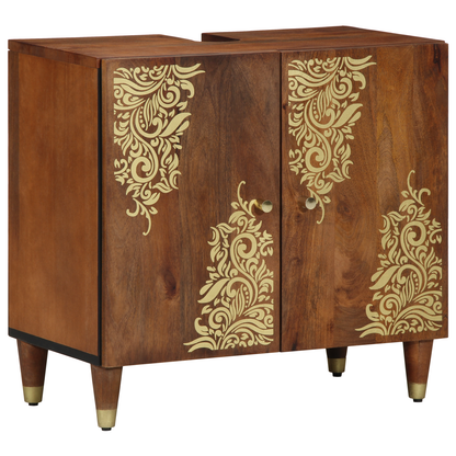 vidaXL Waschbeckenunterschrank mit Speicher Honigbraun 62 x 33 x 58 cm