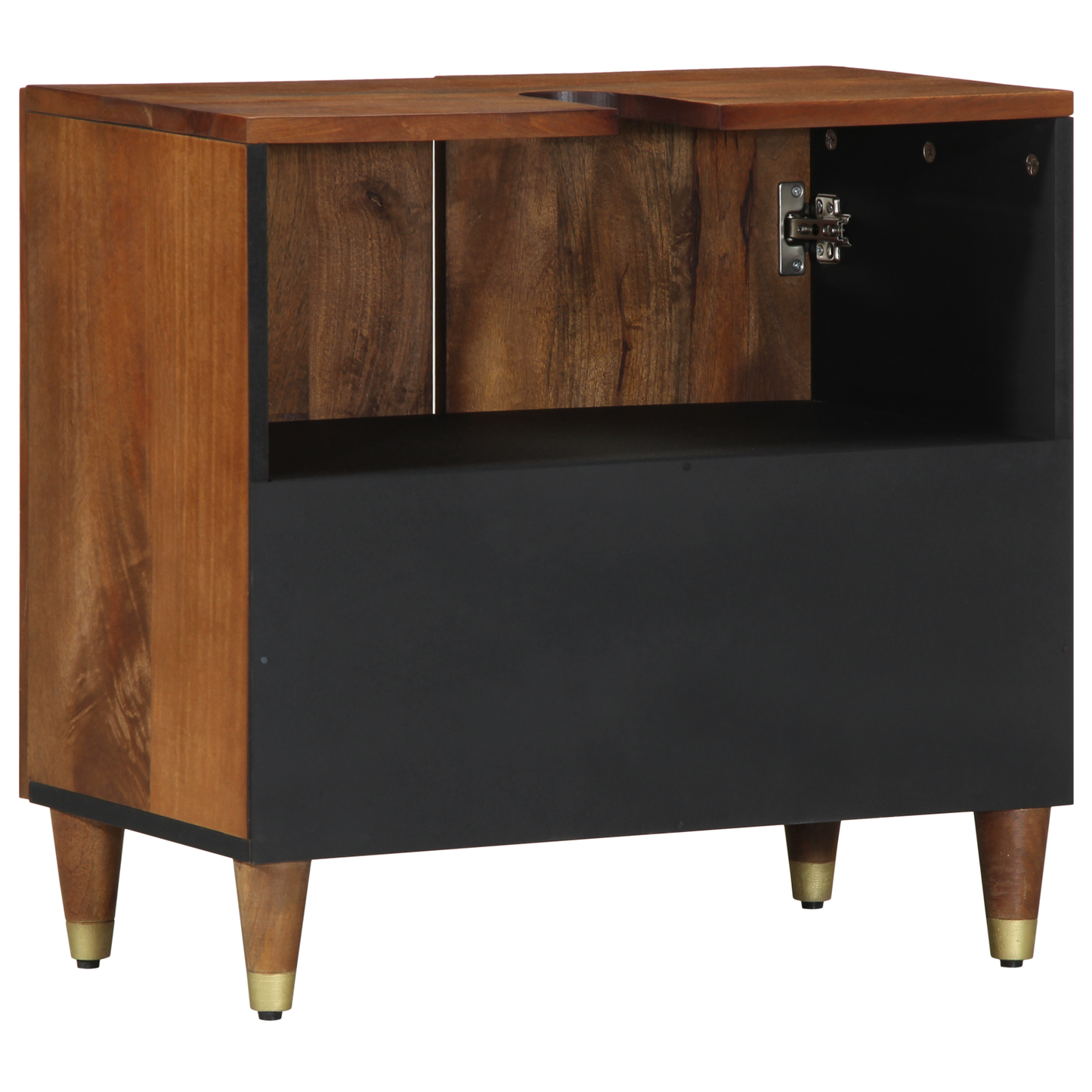 vidaXL Waschbeckenunterschrank mit Speicher Honigbraun 62 x 33 x 58 cm
