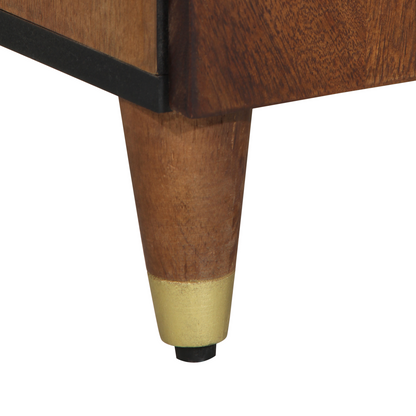 vidaXL Badezimmerschrank Honigbraun 38 x 33 x 160 cm Massivholz Mango