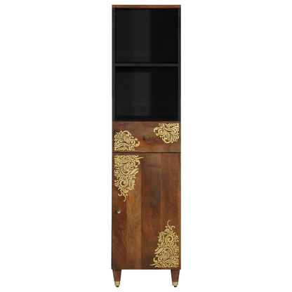 vidaXL Badezimmerschrank Honigbraun 38 x 33 x 160 cm Massivholz Mango