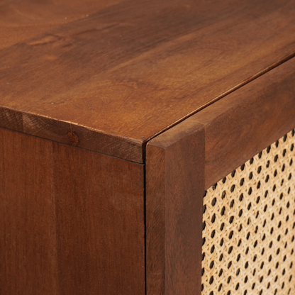 vidaXL Hochschrank Braun 60 x 33,5 x 100 cm Massivholz Mango