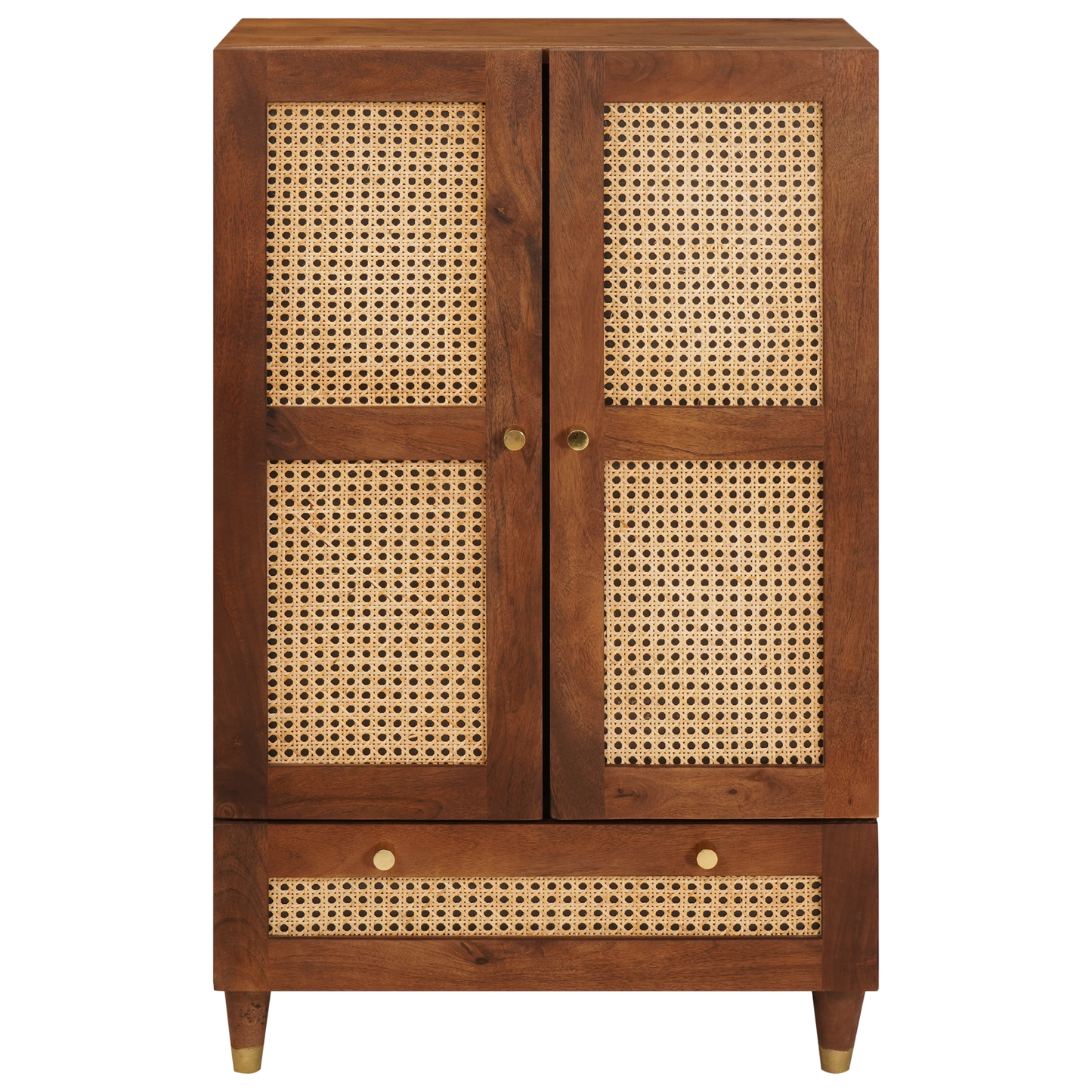 vidaXL Hochschrank Braun 60 x 33,5 x 100 cm Massivholz Mango