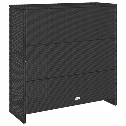 vidaXL Aufbewahrungsschrank mit Regal Schwarz 100 x 36 x 102 cm Rattan