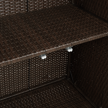 vidaXL Aufbewahrungsschrank mit Regal Braun 100 x 36 x 102 cm Rattan