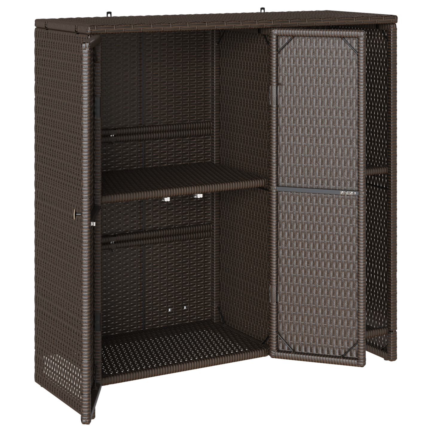 vidaXL Aufbewahrungsschrank mit Regal Braun 100 x 36 x 102 cm Rattan