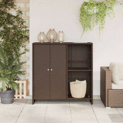 vidaXL Aufbewahrungsschrank mit Regal Braun 100 x 36 x 102 cm Rattan