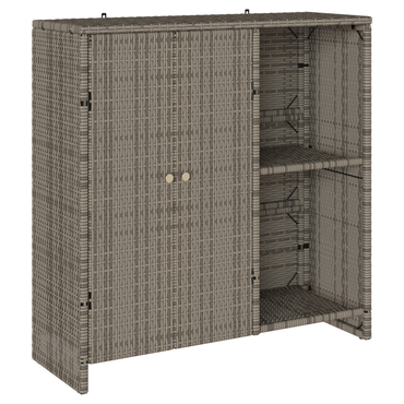 vidaXL Aufbewahrungsschrank mit Regal Grau 100 x 36 x 102 cm Rattan