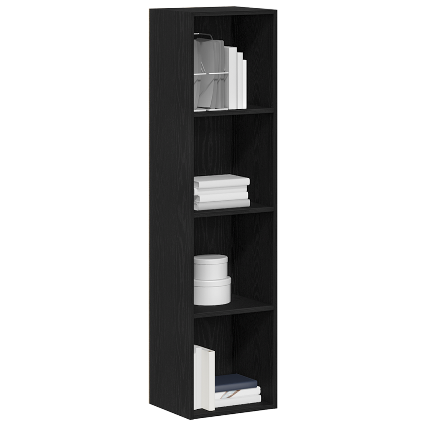 vidaXL | Bücherregal | Schwarz Eichen-Optik 36 x 30 x 143 cm Holzwerkstoff