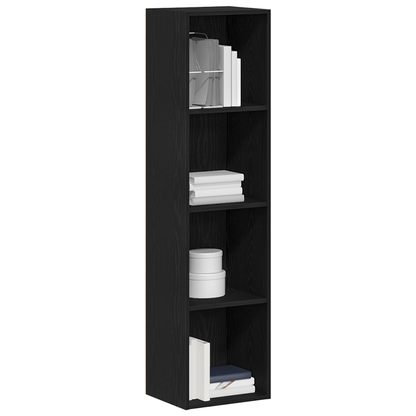 vidaXL | Bücherregal | Schwarz Eichen-Optik 36 x 30 x 143 cm Holzwerkstoff