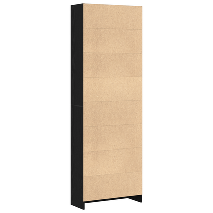 vidaXL Bücherregal Schwarz Eichen-Optik 60 x 24 x 176 cm Holzwerkstoff