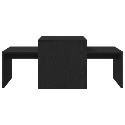 vidaXL Satztische Schwarz Eichen-Optik 100 x 48 x 40 cm Holzwerkstoff