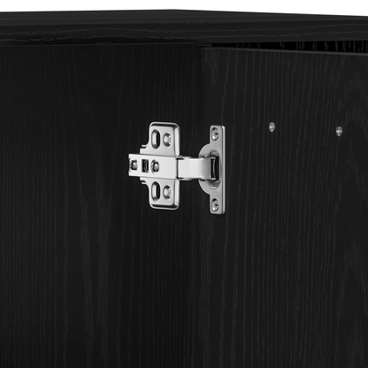 vidaXL Badezimmerschrank mit Tür Schwarz Eichen-Optik 60 x 32 x 54 cm