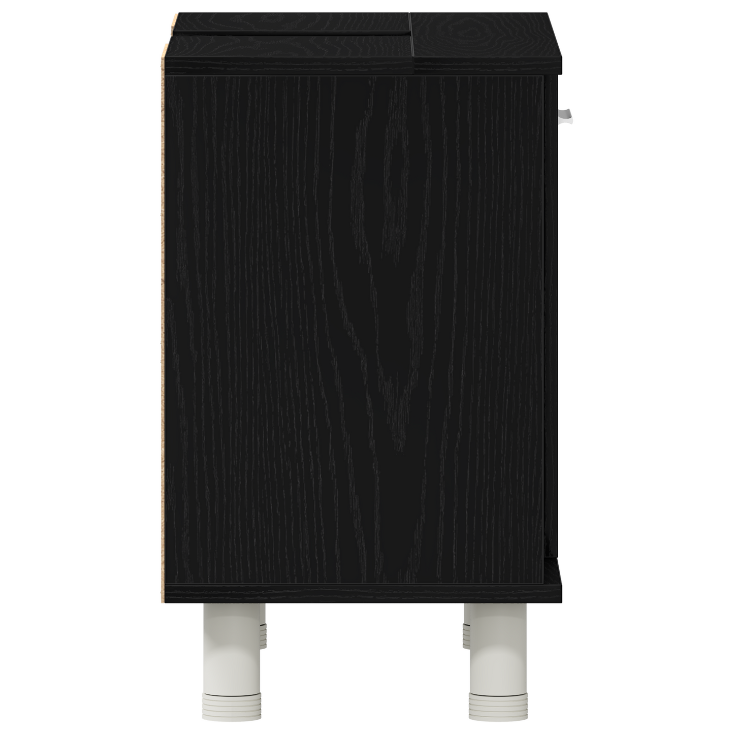 vidaXL Badezimmerschrank mit Tür Schwarz Eichen-Optik 60 x 32 x 54 cm