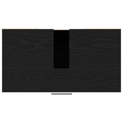 vidaXL Badezimmerschrank mit Tür Schwarz Eichen-Optik 60 x 32 x 54 cm