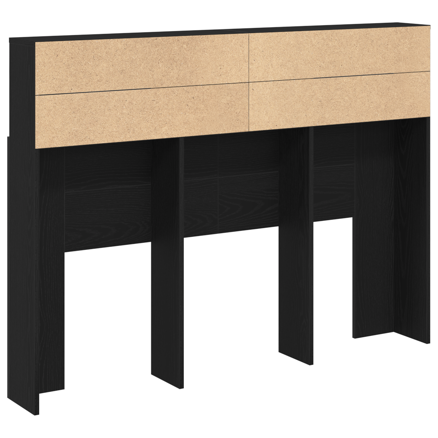 vidaXL Kopfteil Schrank Schwarz Eichen-Optik 140 x 19 x 103,5 cm