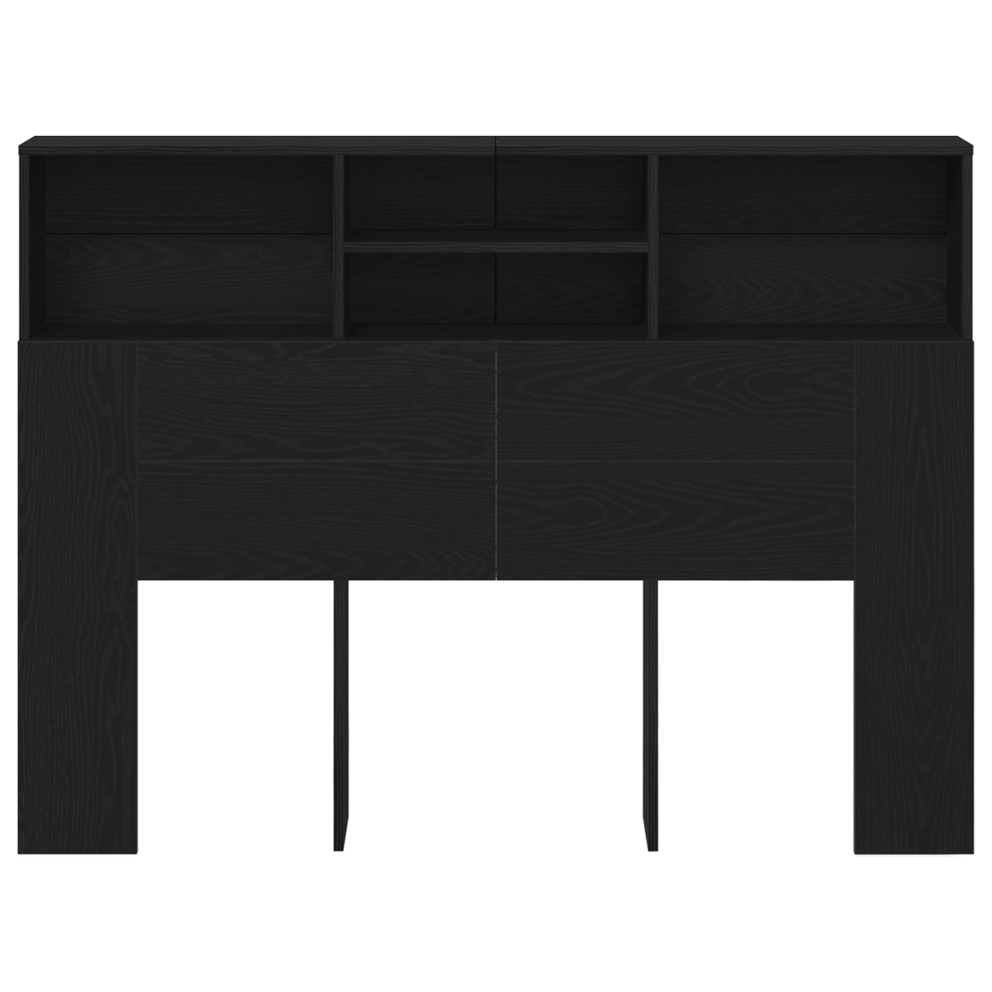 vidaXL Kopfteil Schrank Schwarz Eichen-Optik 140 x 19 x 103,5 cm