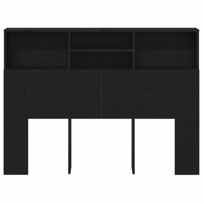 vidaXL Kopfteil Schrank Schwarz Eichen-Optik 140 x 19 x 103,5 cm