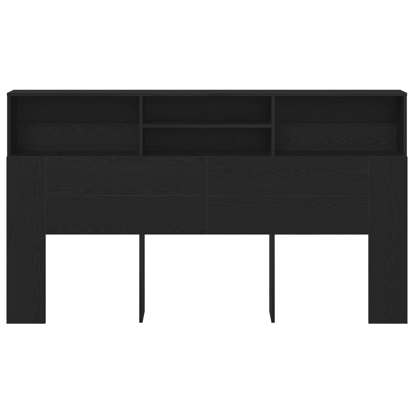 vidaXL Kopfteil Schrank Schwarz Eichen-Optik 180 x 19 x 103,5 cm