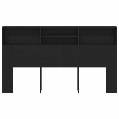 vidaXL Kopfteil Schrank Schwarz Eichen-Optik 180 x 19 x 103,5 cm