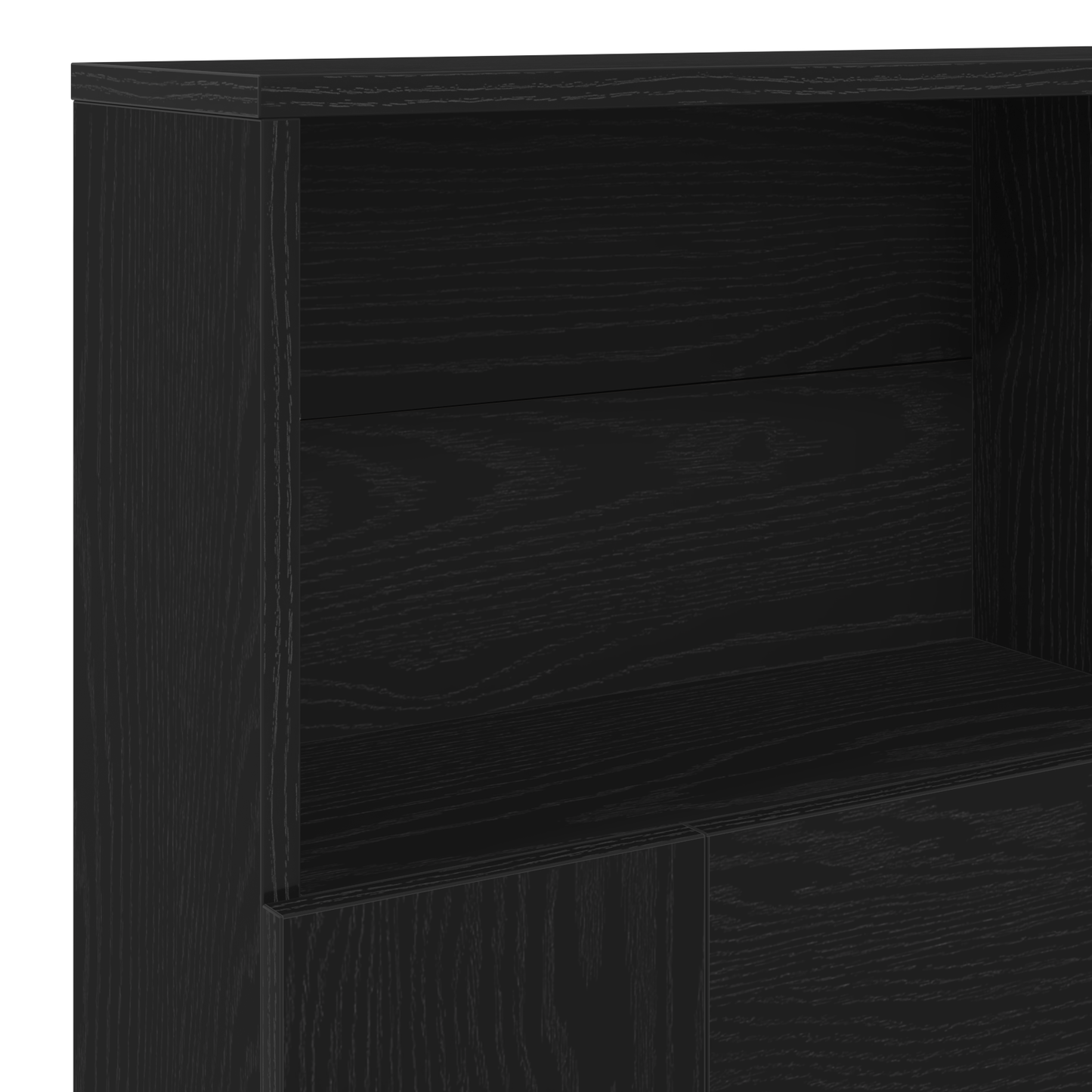 vidaXL Kopfteil Schrank Schwarz Eichen-Optik 200 x 19 x 103,5 cm