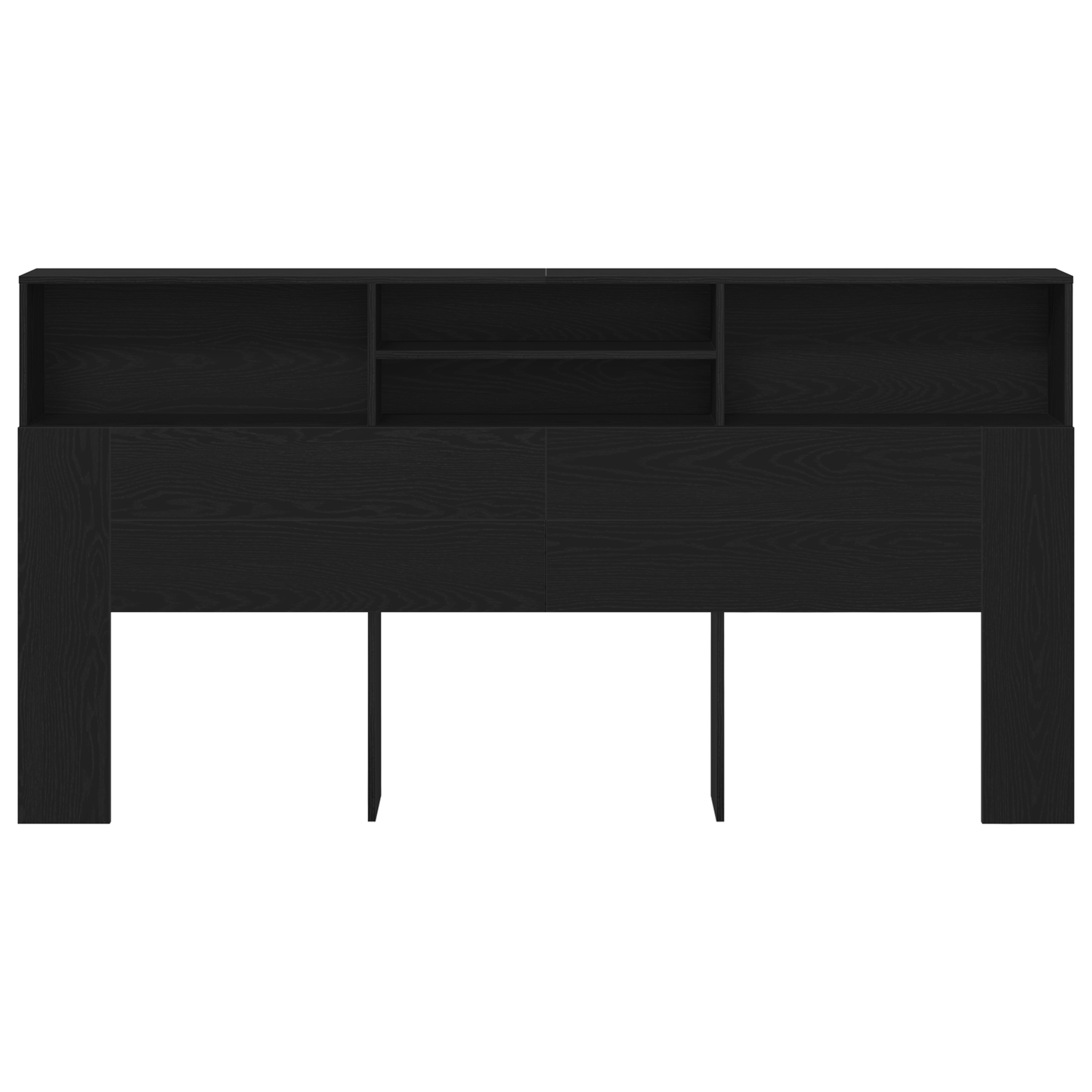 vidaXL Kopfteil Schrank Schwarz Eichen-Optik 200 x 19 x 103,5 cm