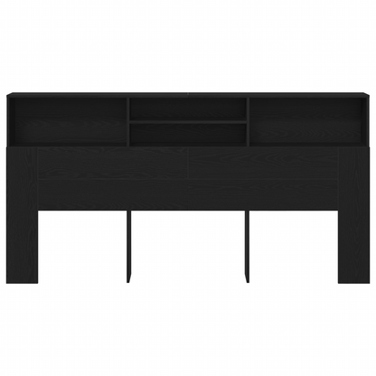 vidaXL Kopfteil Schrank Schwarz Eichen-Optik 200 x 19 x 103,5 cm