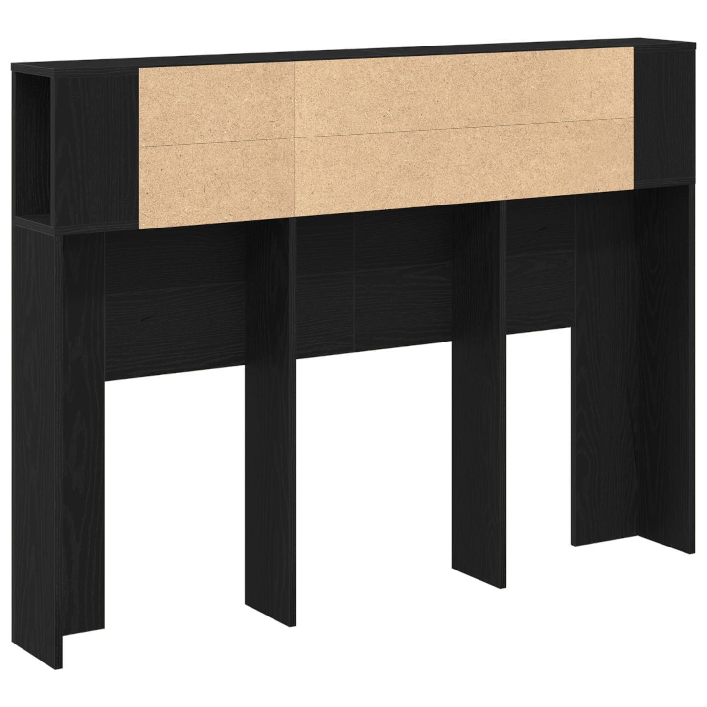 vidaXL Kopfteil Schrank Schwarz Eichen-Optik 120 x 18.5 x 102.5 cm