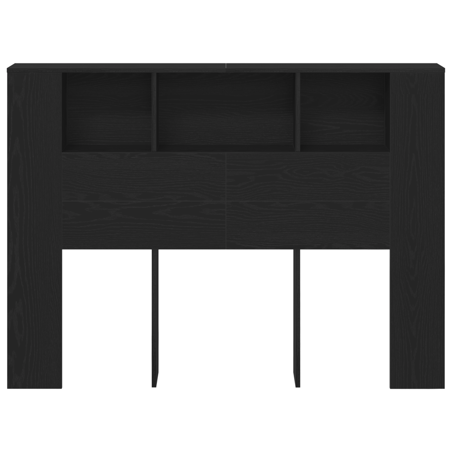 vidaXL Kopfteil Schrank Schwarz Eichen-Optik 120 x 18.5 x 102.5 cm