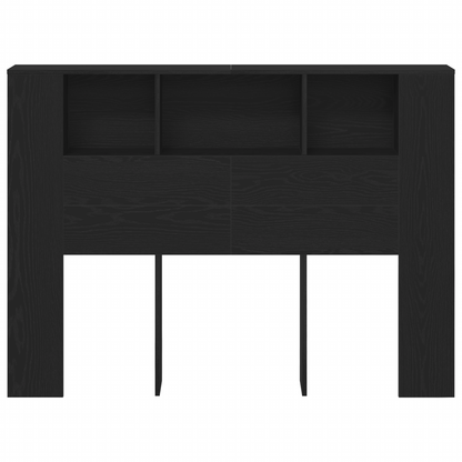 vidaXL Kopfteil Schrank Schwarz Eichen-Optik 120 x 18.5 x 102.5 cm