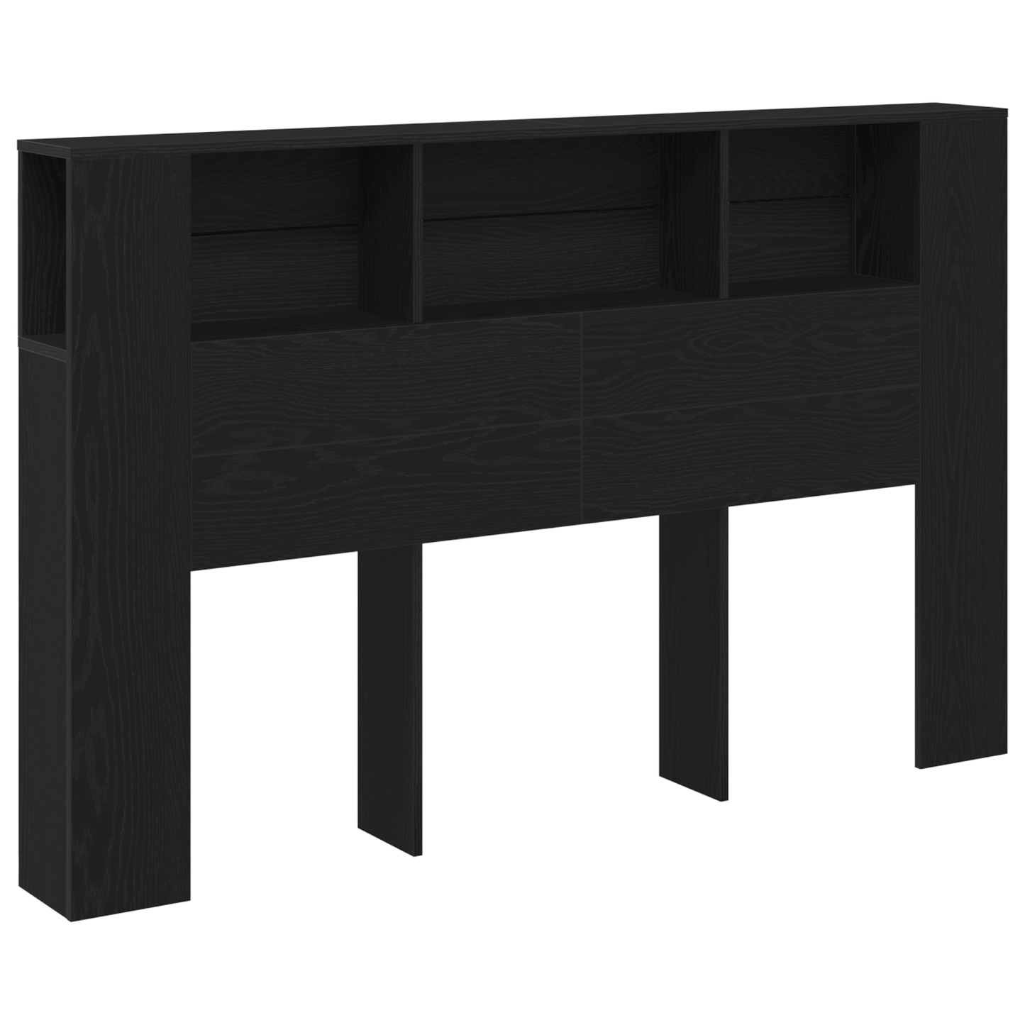 vidaXL Kopfteil Schrank Schwarz Eichen-Optik 120 x 18.5 x 102.5 cm