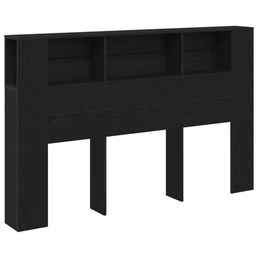 vidaXL Kopfteil Schrank Schwarz Eichen-Optik 120 x 18.5 x 102.5 cm