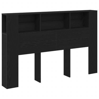 vidaXL Kopfteil Schrank Schwarz Eichen-Optik 120 x 18.5 x 102.5 cm