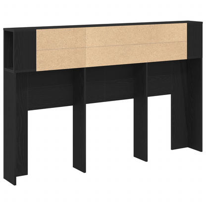 vidaXL Kopfteil Schrank Schwarz Eichen-Optik 120 x 18.5 x 102.5 cm
