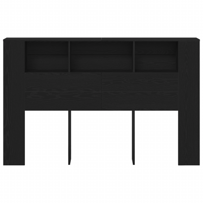 vidaXL Kopfteil Schrank Schwarz Eichen-Optik 120 x 18.5 x 102.5 cm