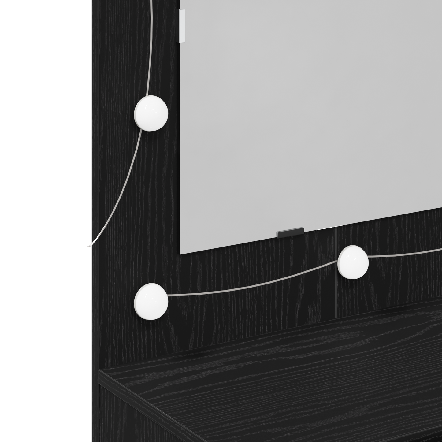 vidaXL Spiegelschrank mit Regal Schwarz Eichen-Optik 90 x 31,5 x 62 cm