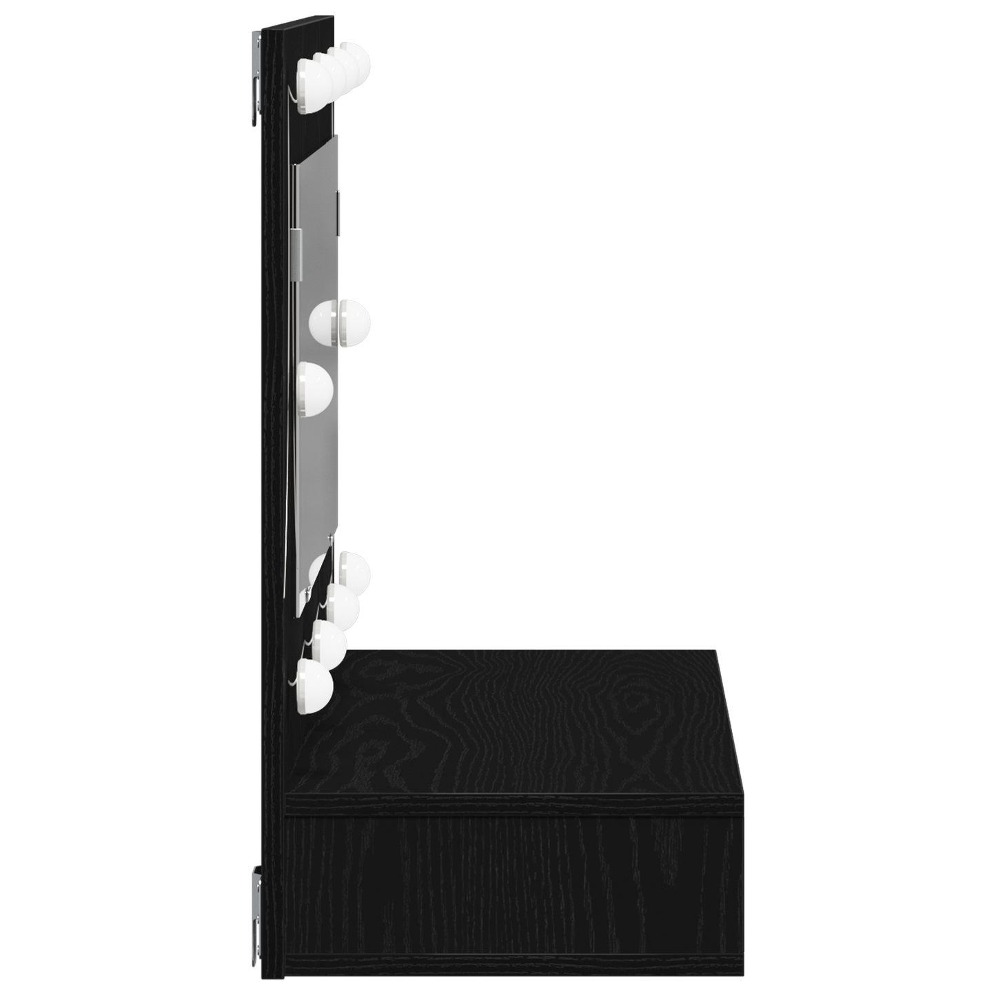 vidaXL Spiegelschrank mit Regal Schwarz Eichen-Optik 90 x 31,5 x 62 cm