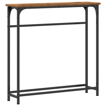 vidaXL Konsolentisch mit Regal Altholz 75 x 19,5 x 75 cm Holzwerkstoff